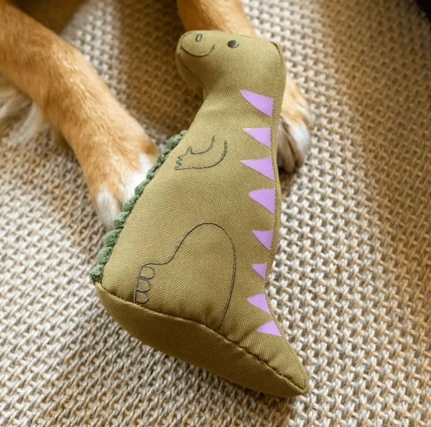 Мягкая игрушка для собак Beco Pets Игуанодон Зеленый M 10543 фото