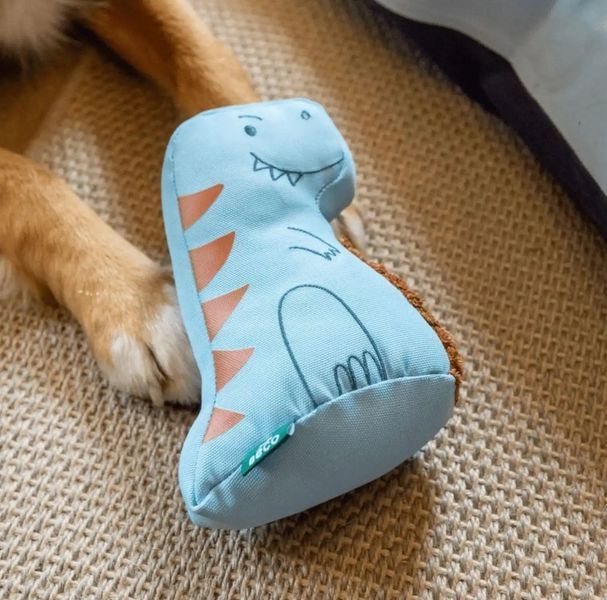 Мягкая игрушка для собак Beco Pets Т-Рекс Голубой M 10545 фото