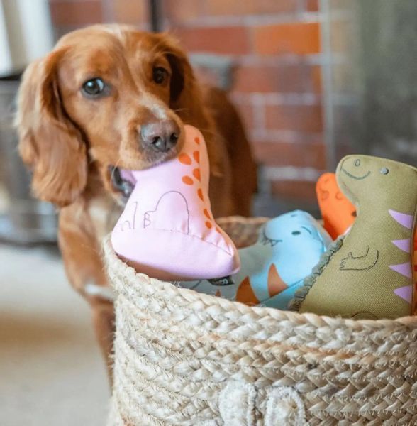 М'яка іграшка для собак Beco Pets Трицератопс Помаранчевий 10551 фото
