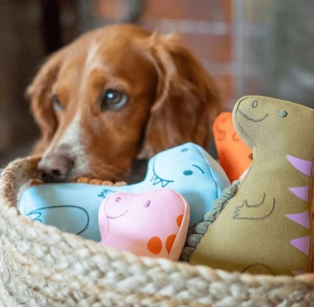 М'яка іграшка для собак Beco Pets Трицератопс Помаранчевий 10551 фото