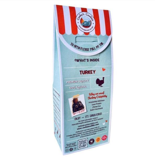 Натуральні ласощі для собак Cooka's Cookies Turkey Crispies 100% Сушена індичка 95 г B1138 фото