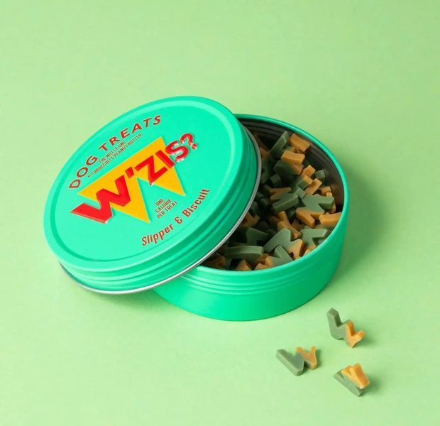 Веганские вкусности для собак w`zis в баночках (Slipper & Biscuit Tin of Treats) - 50 грамм 13300 фото