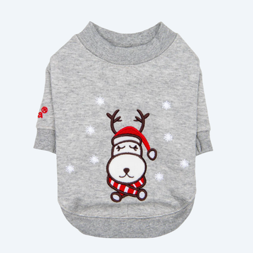 Новорічна кофта для собак Puppia Dunder PAYD-TS2114 Melange Grey 8941 фото
