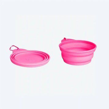 Дорожня складна миска для собак Zee.Dog - Go Bowl, pink 12979 фото