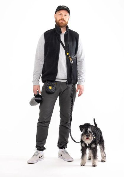 Повідець-перестібка для собак Woolly Wolf Roam Adjustable Leash Black Ripple