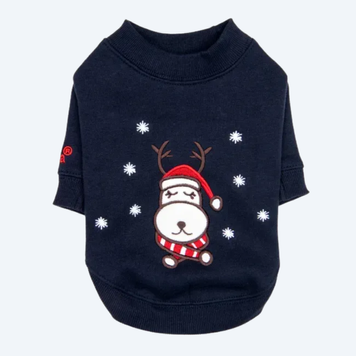 Новорічна кофта для собак Puppia Dunder PAYD-TS2114 Navy 8944 фото