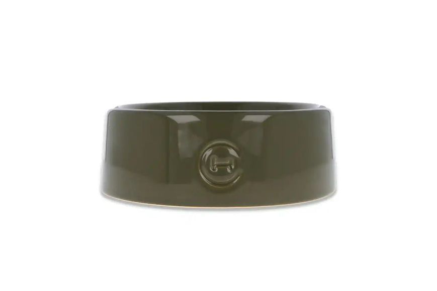 Керамічна миска для тварин із сферичним дном Bowl Olive - Harley and Cho 13623 фото