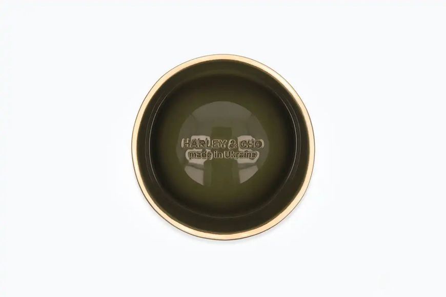 Керамічна миска для тварин із сферичним дном Bowl Olive - Harley and Cho 13623 фото