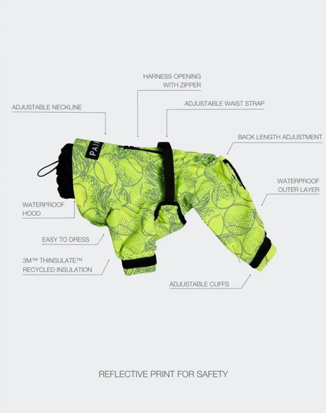 Комбінезон для собак Rain Suit Neon Paikka 13324 фото