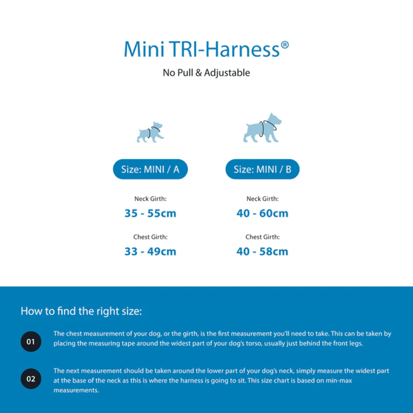 Шлейка для собак BullyBillows MINI TRI-Harness v2.0 Anti-Pull чорная 8953 фото