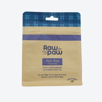 Сублімовані Ласощі для собак з Свинини, брусниці та кропиви Freeze-Dried Raw for Paw, 50 грамів 11022 фото