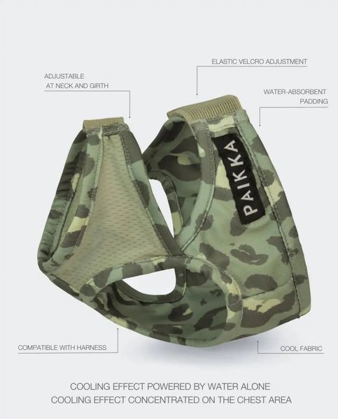 Охлаждающий жилет для собак PAIKKA Cool Vest Green Leo