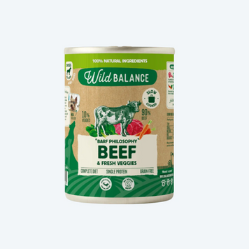 Влажный корм для собак Wildbalance Говядина и свежие овощи BARF Philosophy 400г K0019 фото