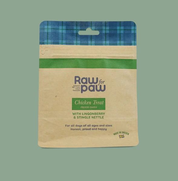 Сублімовані Ласощі для собак з Курочки, брусниці та кропиви Freeze-Dried Raw for Paw, 50 грамів 11025 фото