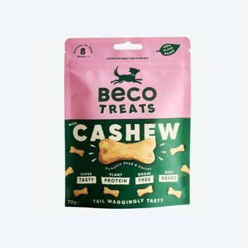 Печиво для собак Beco Pets Кеш'ю з гарбузовим насінням і морквою 70 г (рослинний білок) 10457 фото