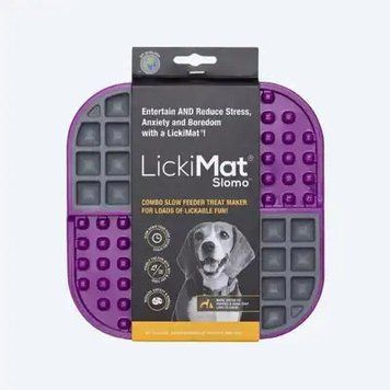 LickiMat Slomo Комбінований килимок для ласощів фіолетовий 13477 фото