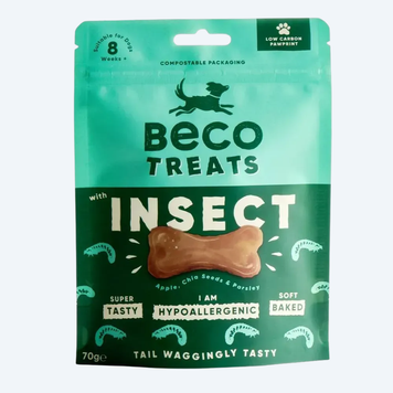 Гипоаллергенное печенье для собак Beco Pets Насекомые с яблоком и семенами чиа 7356 фото