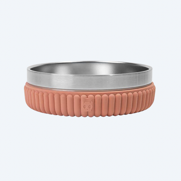 Миска для животных на силиконовой основе Zee.Dog - Tuff Bowl Small Stripes Clay B1072 фото
